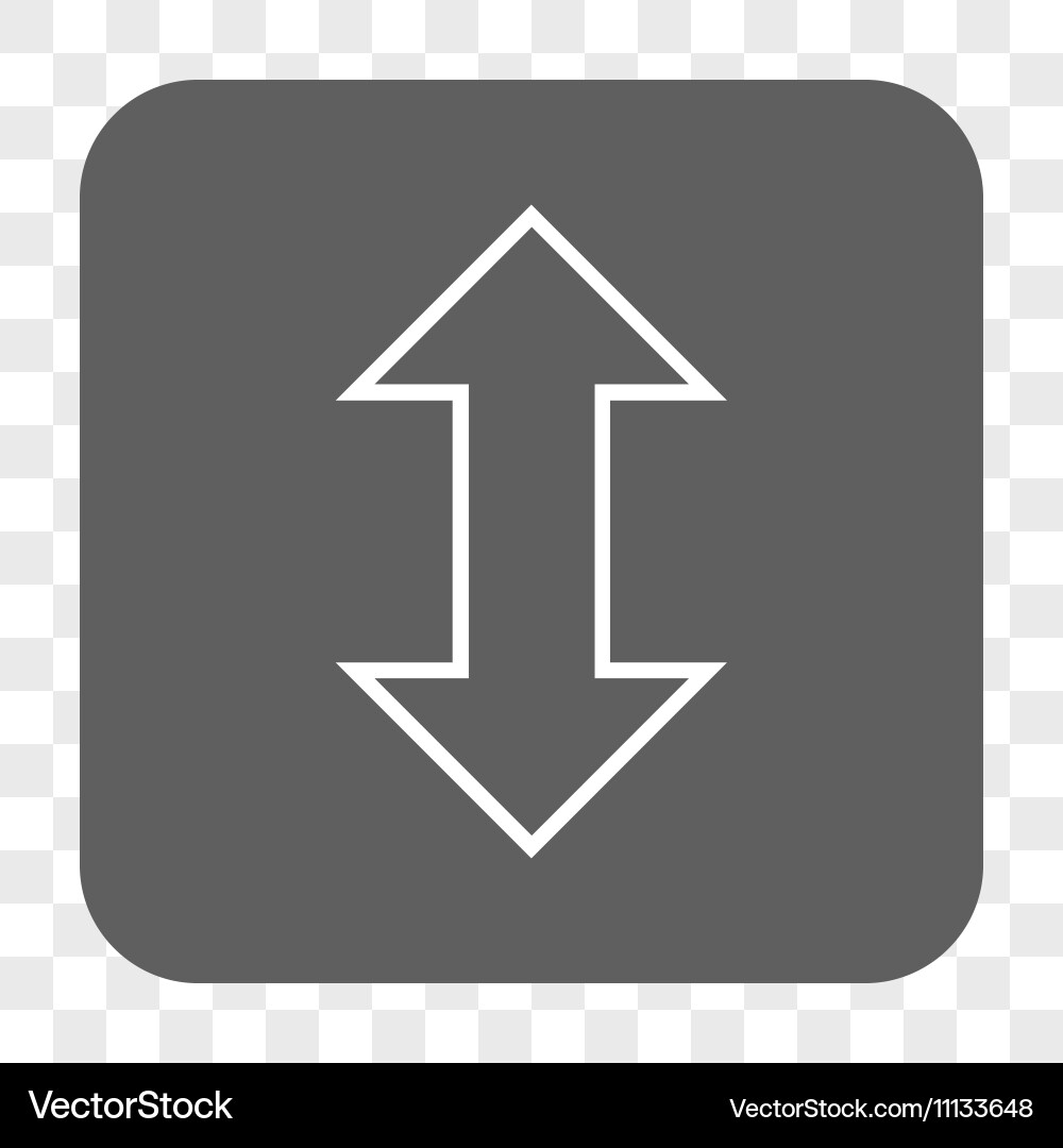 Exchange vertical rounded square button vector image