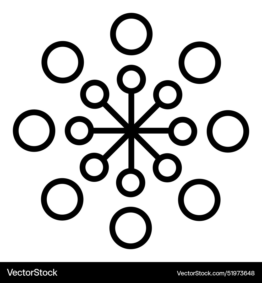Firework icon in thin line style graphic design vector image