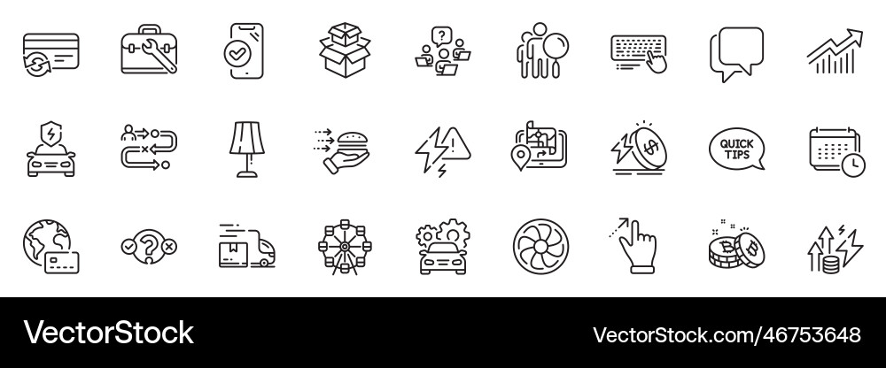 Icons pack as computer keyboard demand curve Icons pack as computer keyboard demand curve vector image