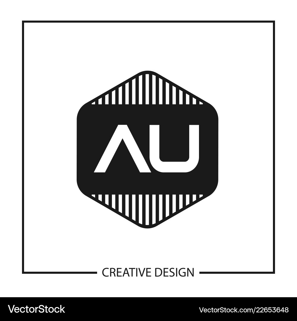 Initial letter au logo template design Initial letter au logo template design vector image