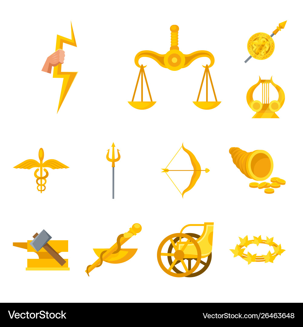 Isolated object attributes and greek sign Isolated object attributes and greek sign vector image