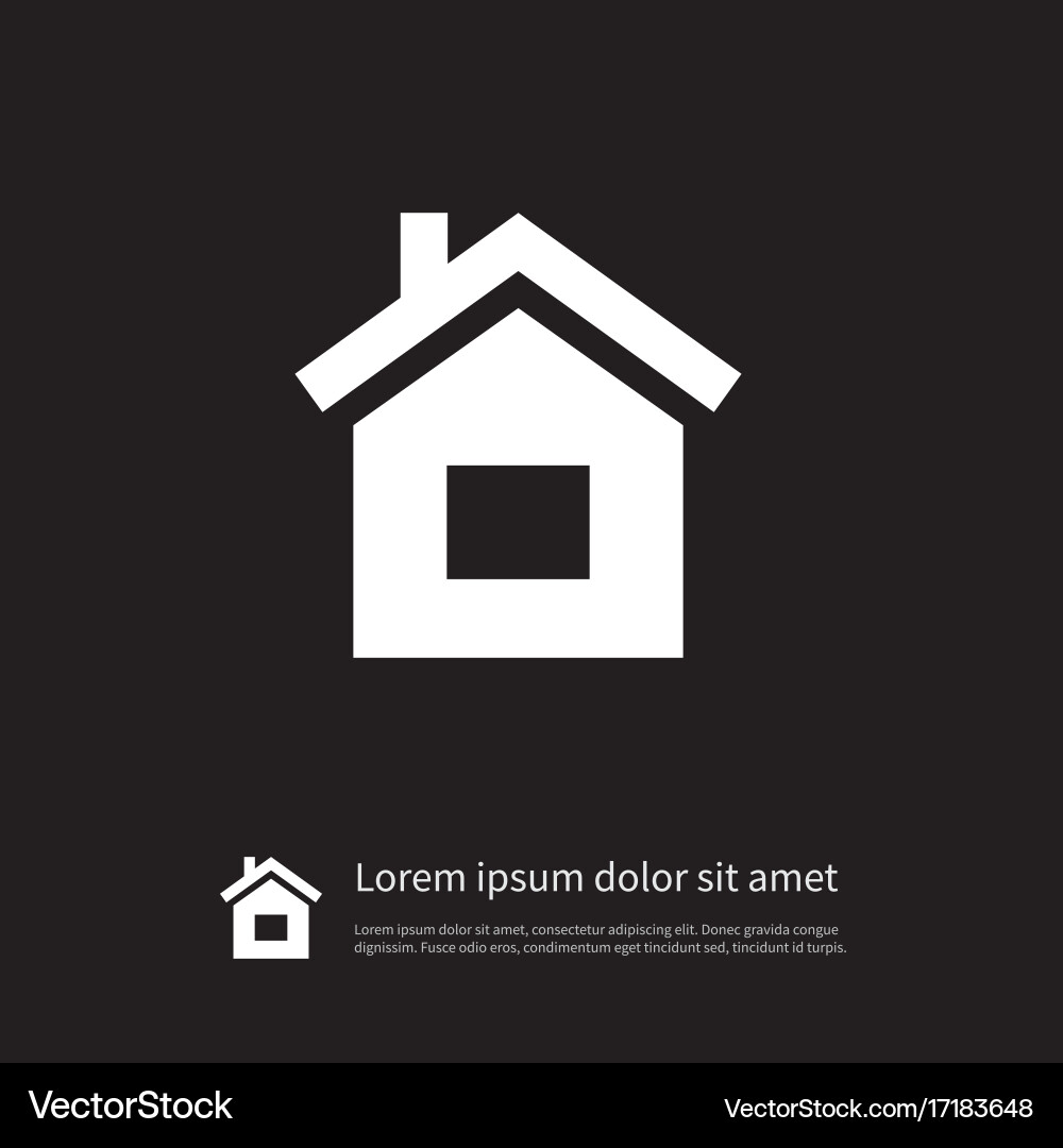 Isolated residence icon build element can vector image