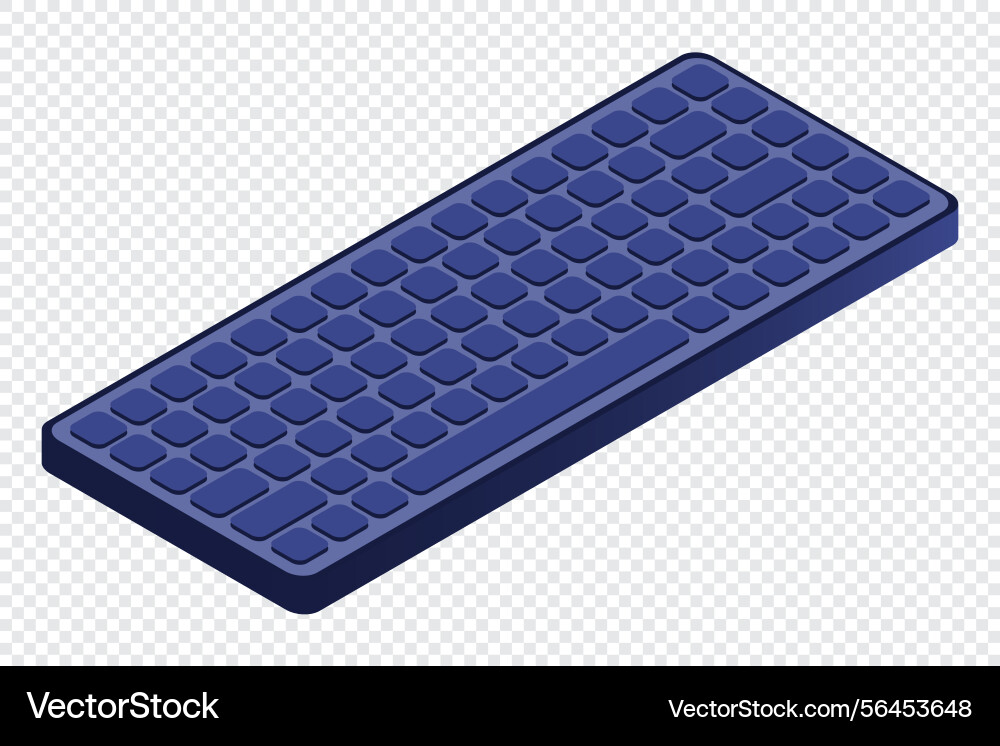 Isometric generic computer keyboard icon Isometric generic computer keyboard icon vector image