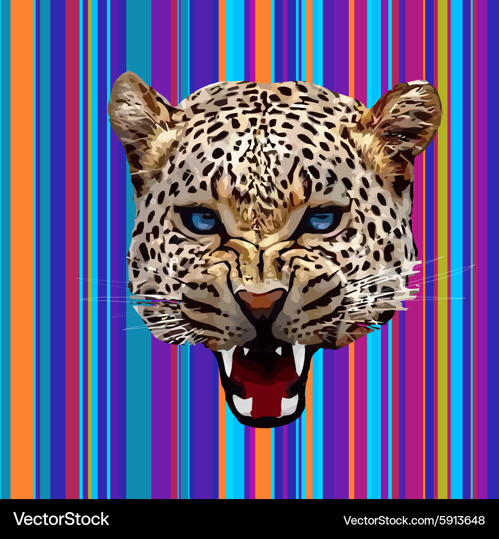 Leopard print pattern repeating seamless vector image