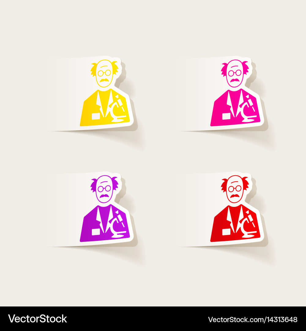 Realistic design element scientist Vector Image