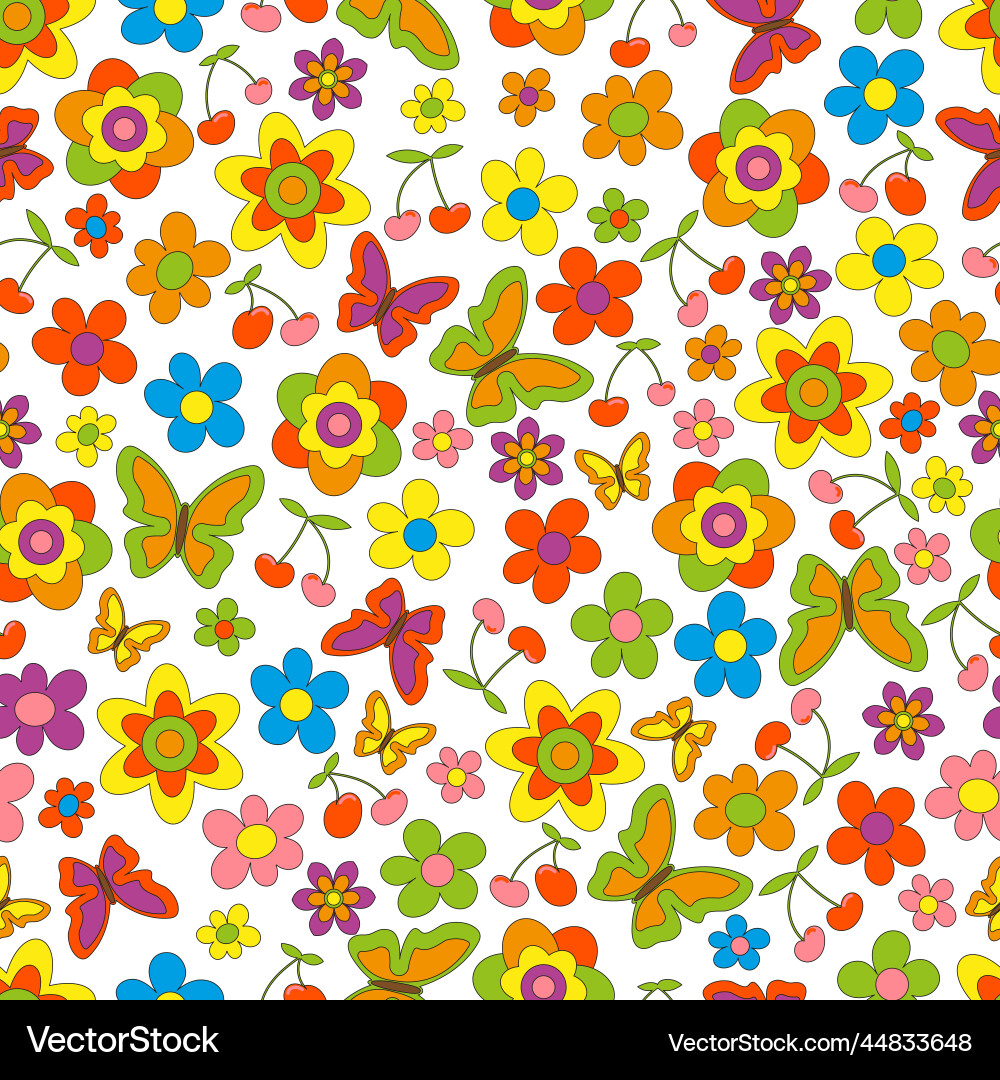 Seamless pattern with abstract butterflies Seamless pattern with abstract butterflies Vector Image