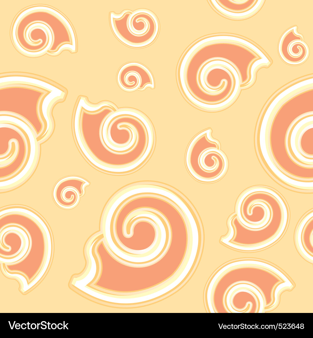 Seashell Pattern - Warm Tones Vector Image
