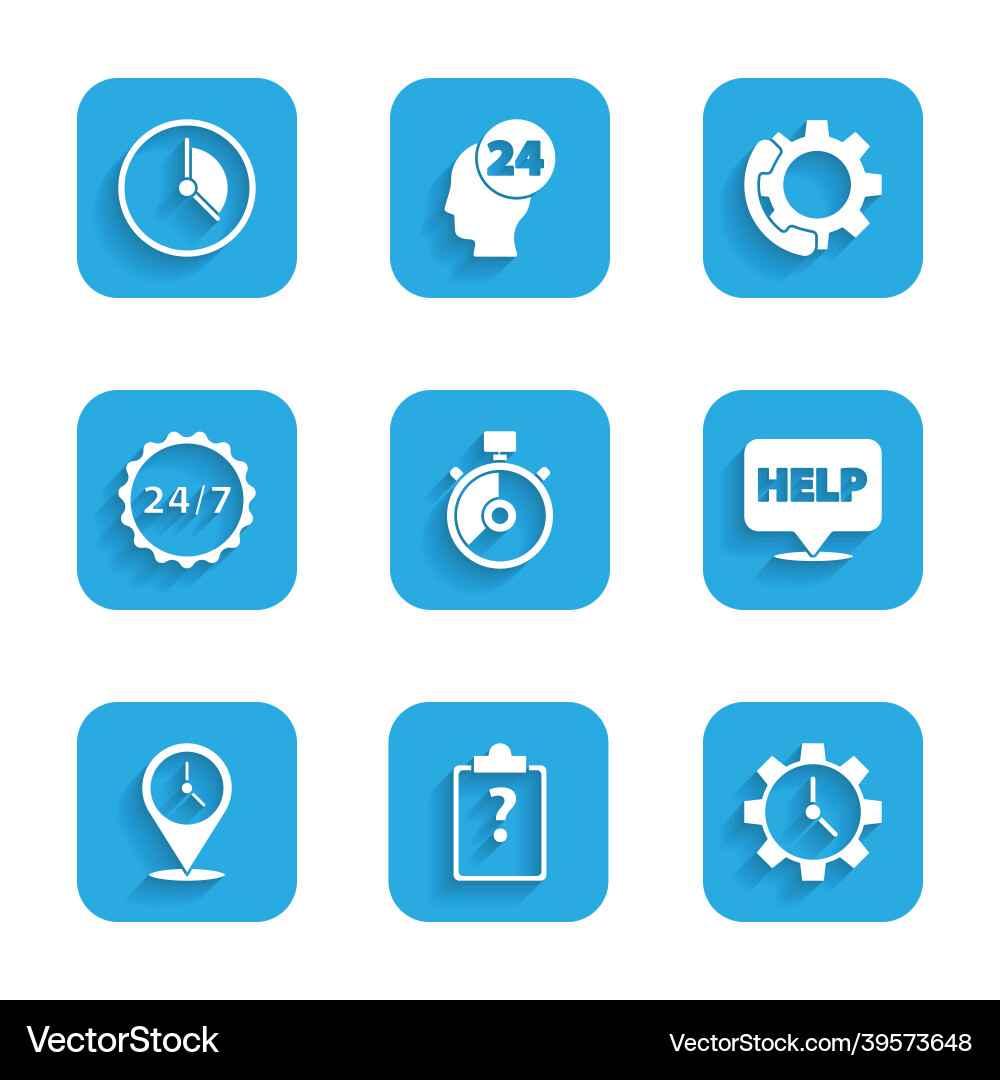 Set stopwatch clipboard with question marks time Set stopwatch clipboard with question marks time vector image