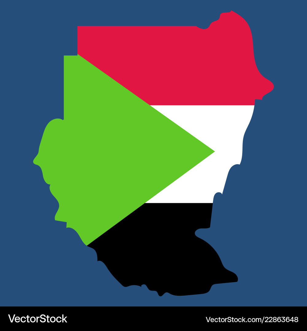 Sudan flag and map on the gray background Sudan flag and map on the gray background vector image