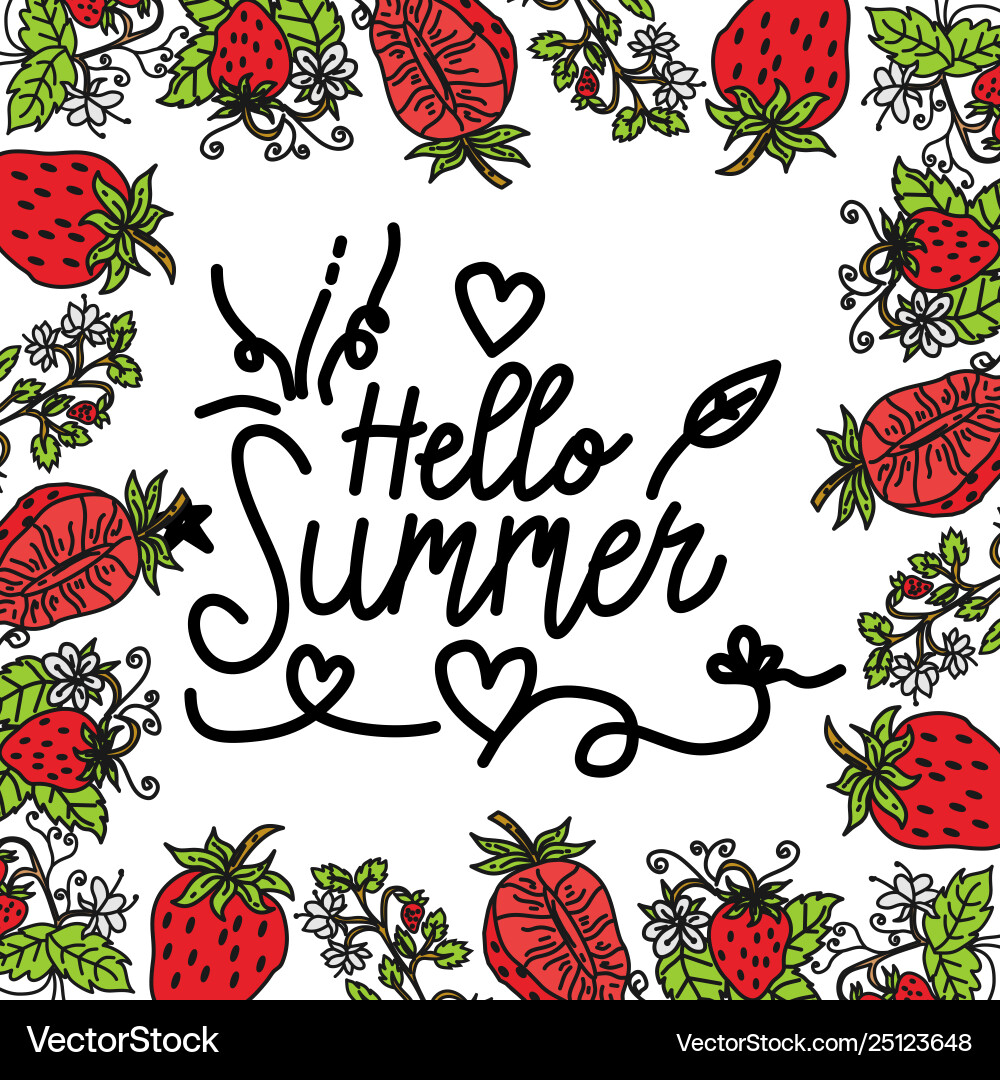 Summer frame text template background Summer frame text template background vector image