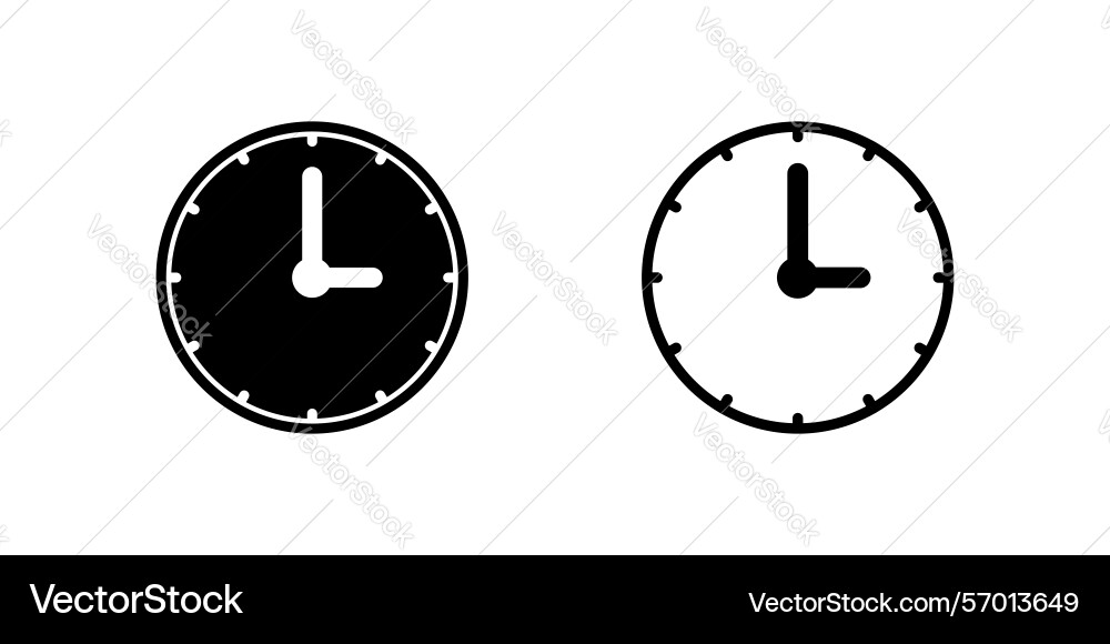 A three oclock analog clock icon perfect Vector Image