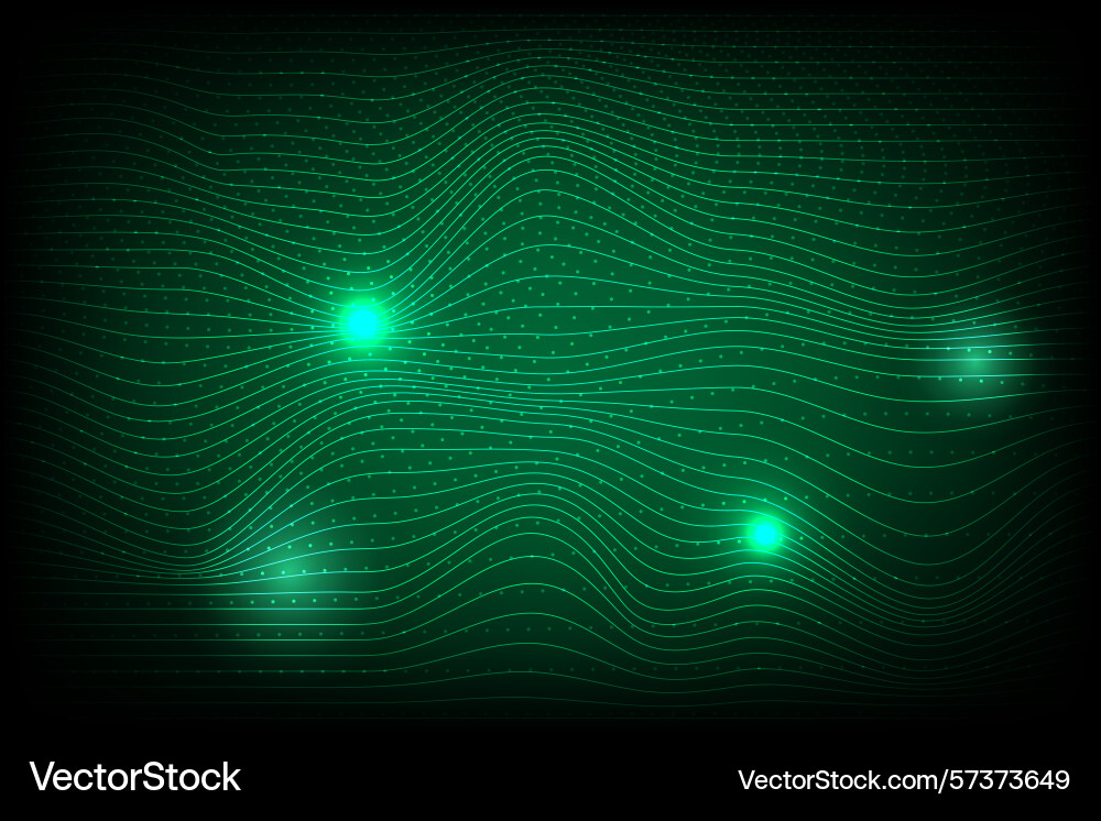 Abstract tech background with flowing particles Vector Image
