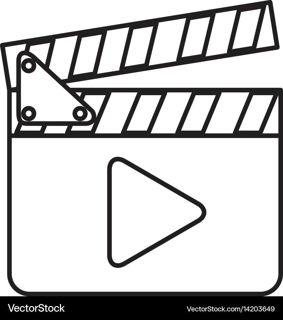 Clapperboard with Play Icon Vector Image