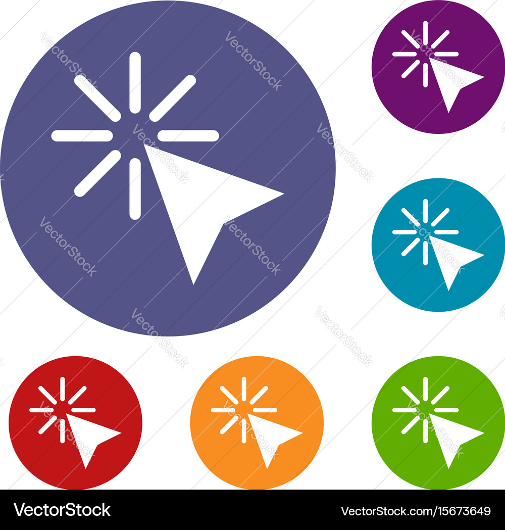 Click icons set Vector Image