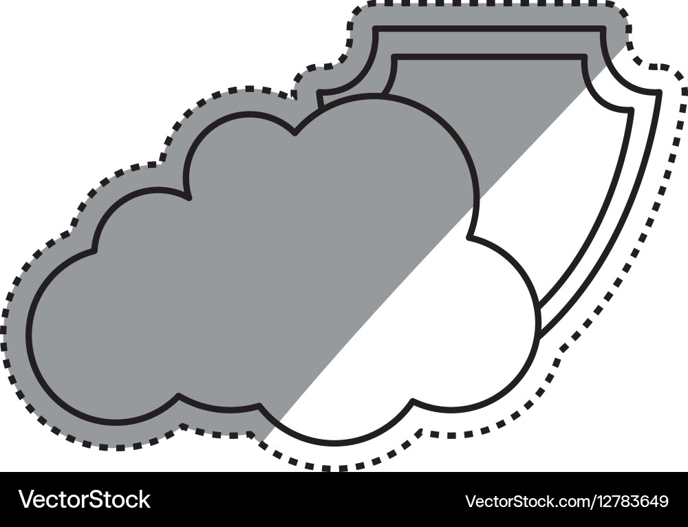 Cloud computing security system vector image