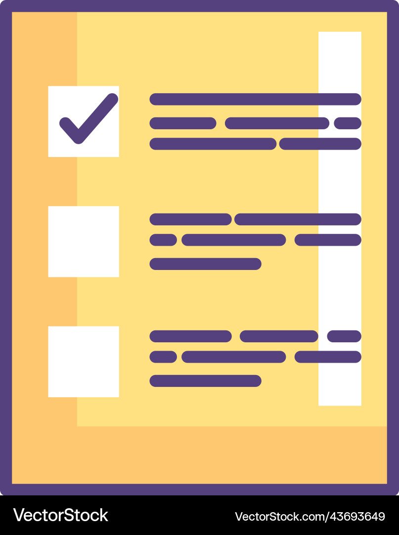 Document file checklist Vector Image
