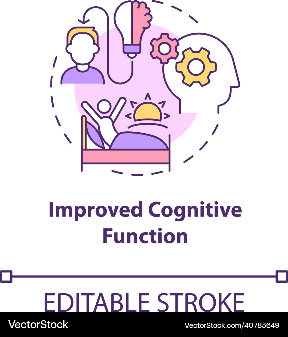 Improved cognitive functions concept icon Improved cognitive functions concept icon vector image