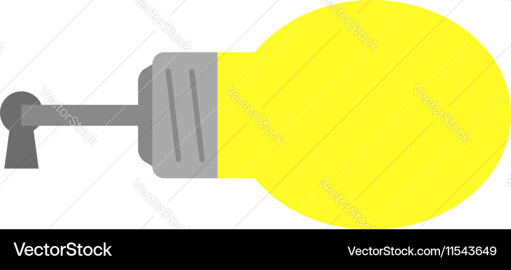 Light bulb with key and keyhole Vector Image