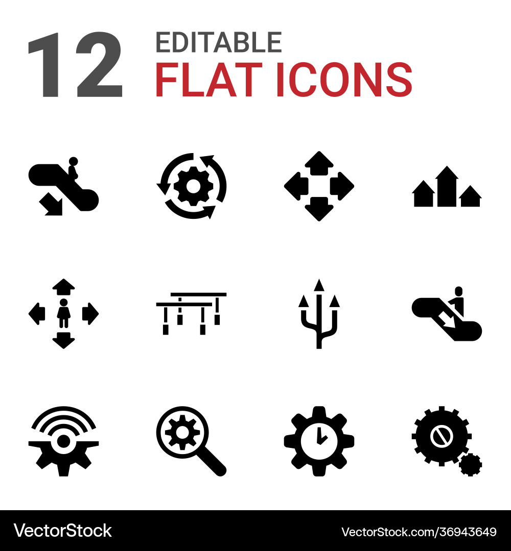 Motion icons Royalty Free Vector Image - VectorStock