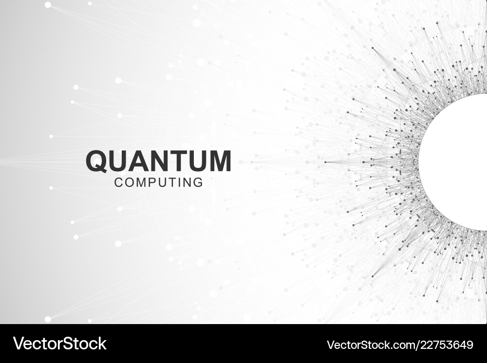 Quantum computer technology concept deep learning Quantum computer technology concept deep learning Vector Image