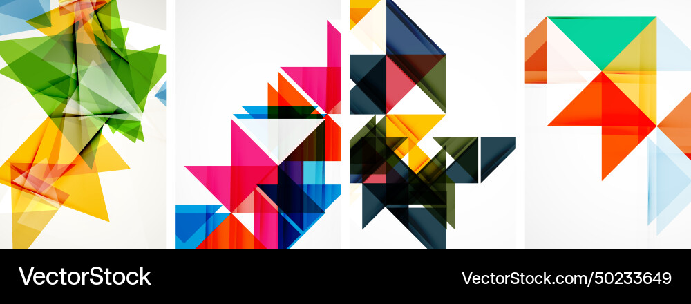 Set of abstract random triangle composition Set of abstract random triangle composition vector image