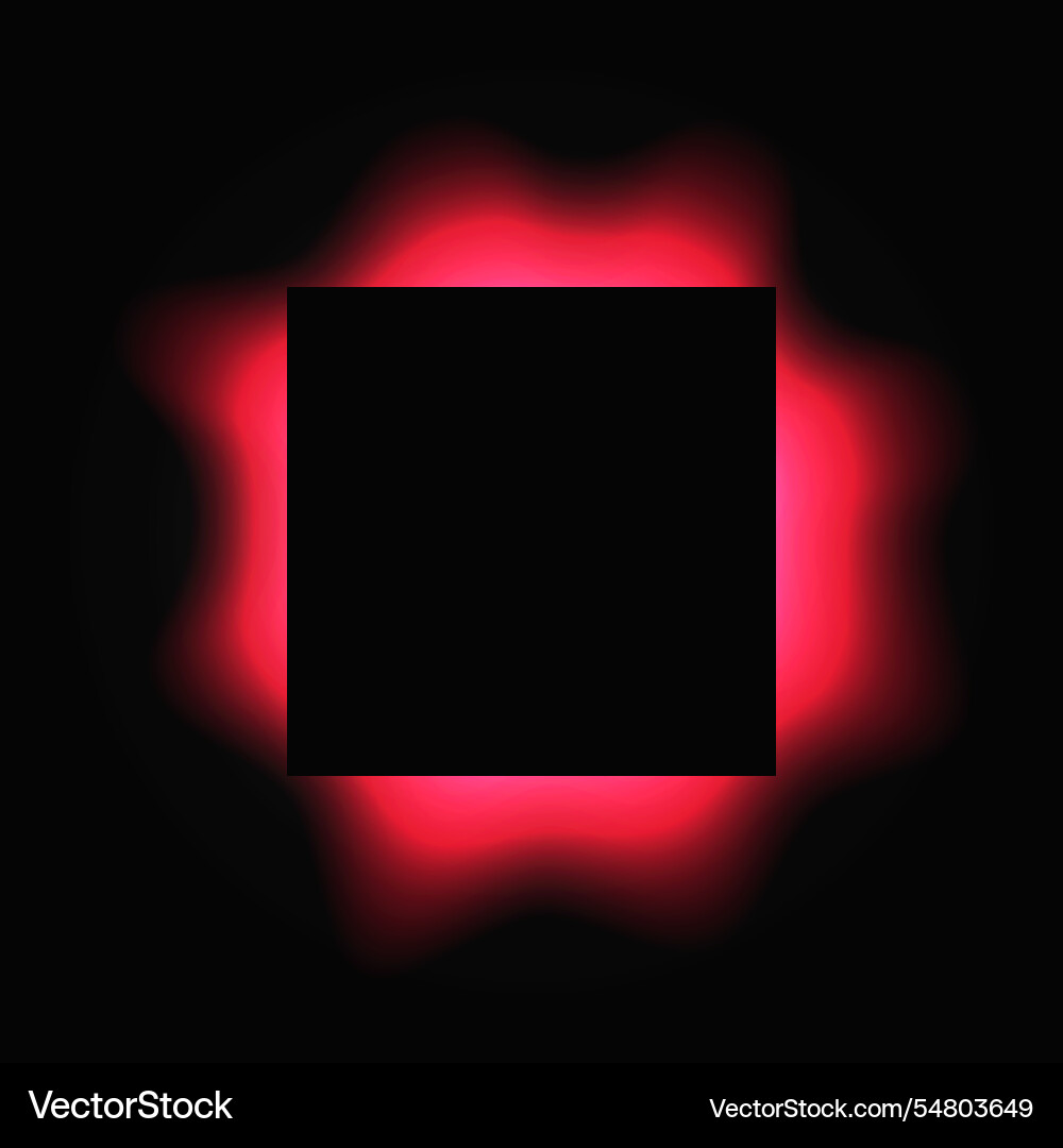 Square illuminate light frame with color gradient vector image