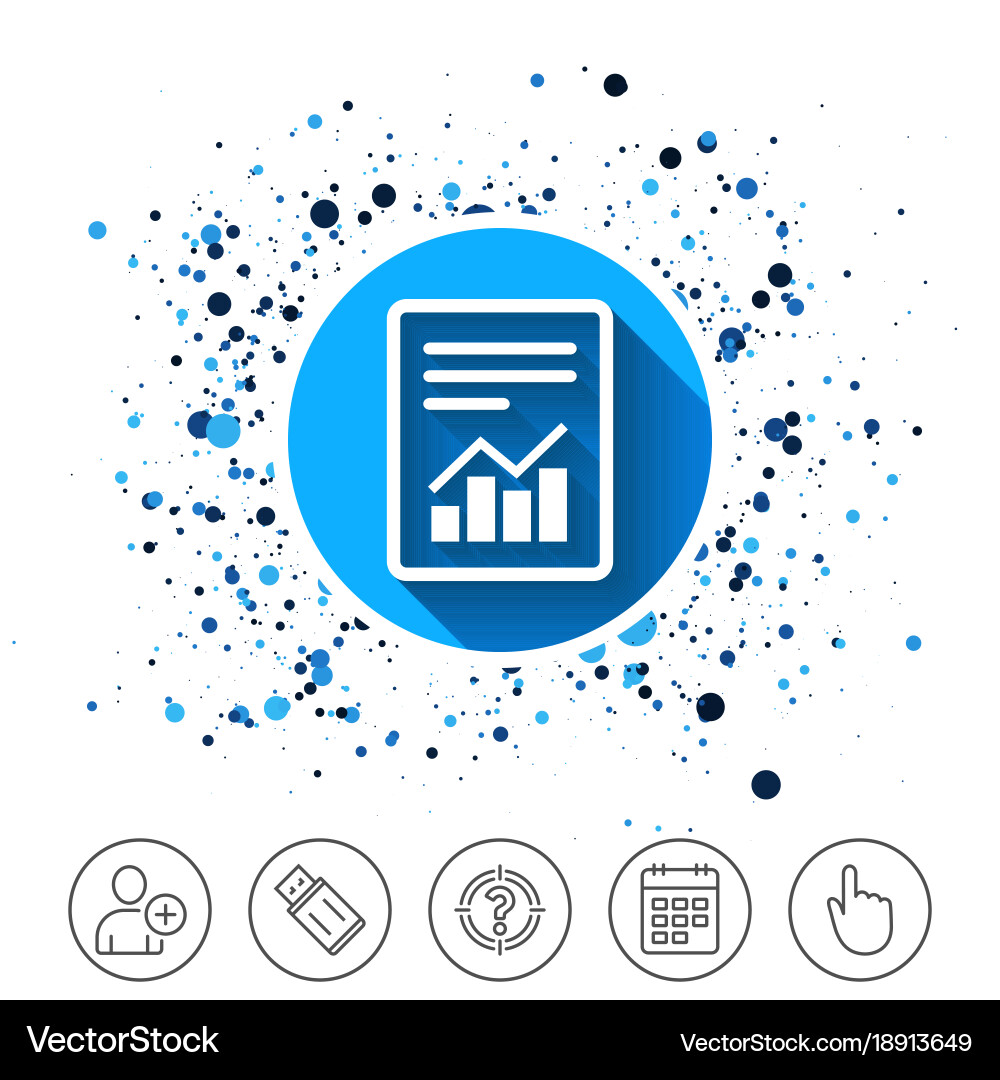 Text file sign document with chart symbol vector image