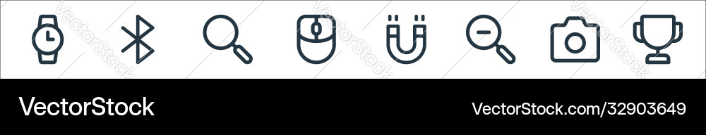User interface line icons linear set quality User interface line icons linear set quality vector image