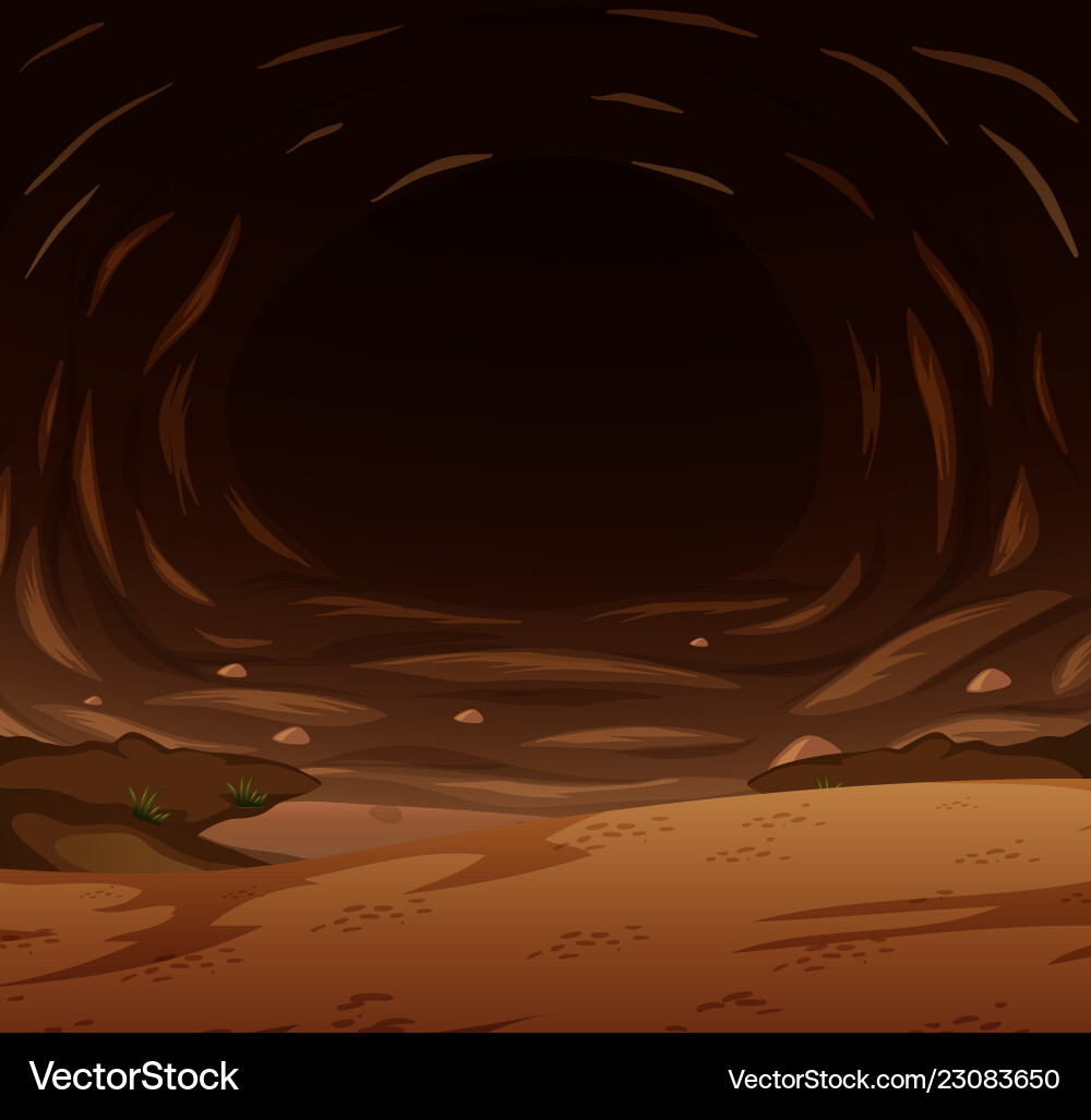 A dark cave background Royalty Free Vector Image