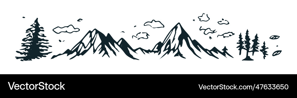 Berggipfel - Abenteuer in der Natur Berggipfel - Abenteuer in der Natur vektorbild