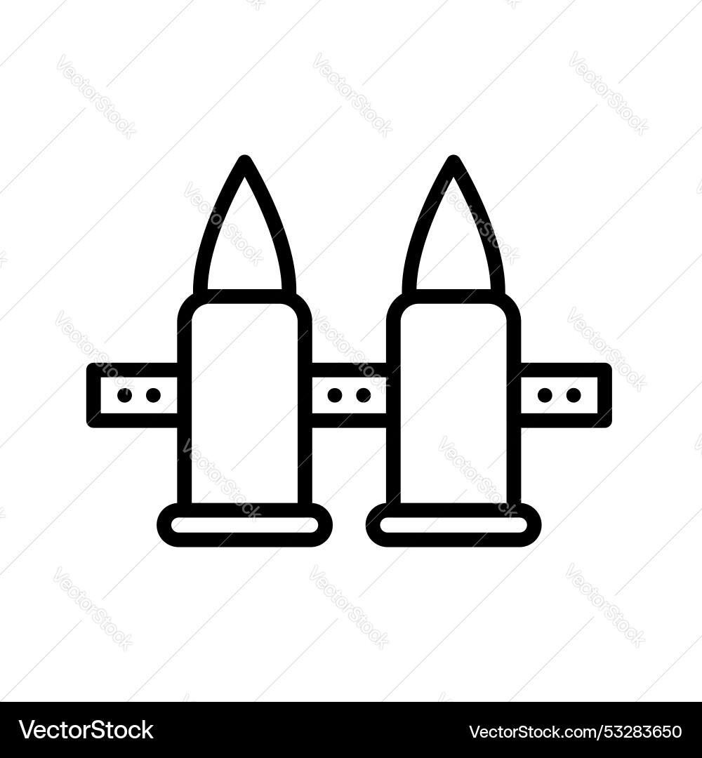 Bullet icon outline style design isolated Bullet icon outline style design isolated vector image