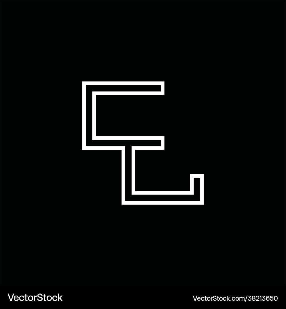 Cl logo monogram with line style design template Vector Image