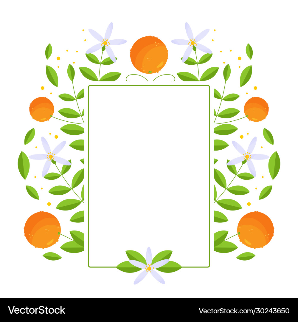 Cute fruit frame for text message image Cute fruit frame for text message image vector image