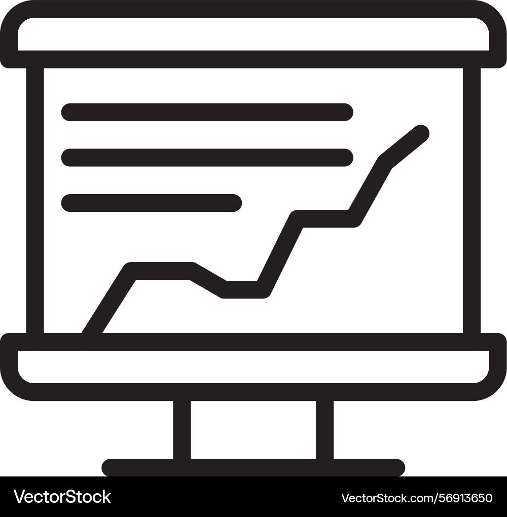Flipchart linear style icon design Vector Image