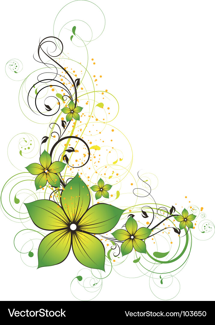 Floral Swirl Pattern Vector Image