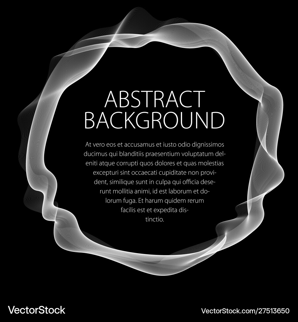 Flowing smooth linear frame in a shape circle Flowing smooth linear frame in a shape circle vector image