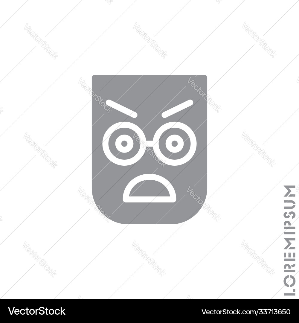Fury expression icon with style suitable for webs Fury expression icon with style suitable for webs Vector Image