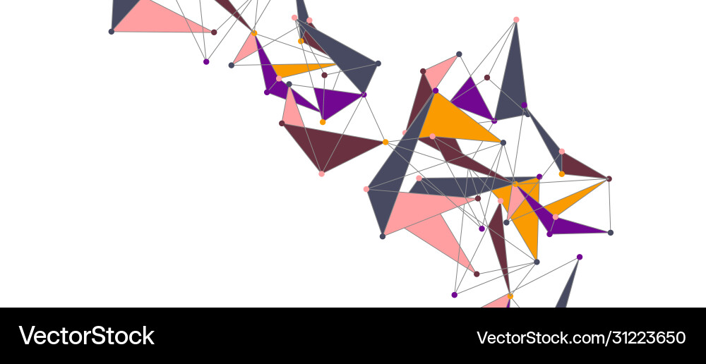 Line points connections triangular technology Line points connections triangular technology Vector Image