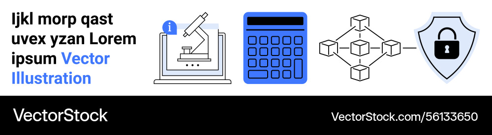 Microscope analysis calculator blockchain Microscope analysis calculator blockchain vector image