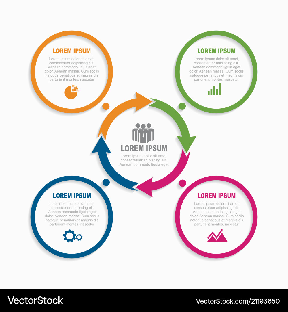 Modern Infographic Template - Data Visualization Vector Image