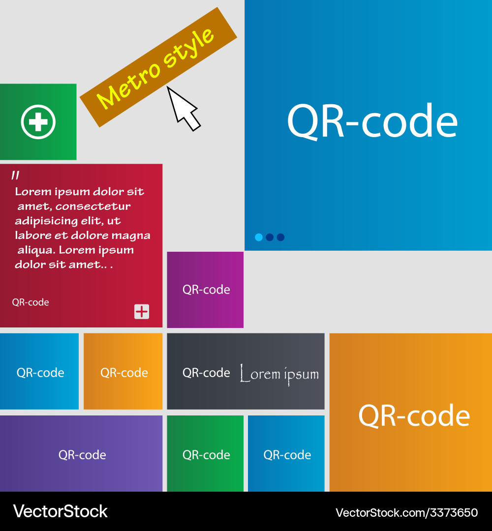 Qr-Code-Zeichen-Symbol-Scan-Code-Symbol Satz von farbigen vektorbild
