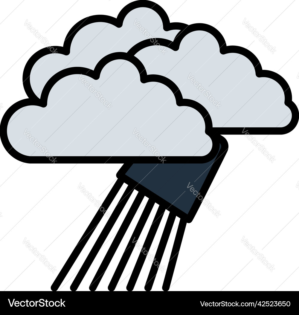 Rainfall like from bucket icon Rainfall like from bucket icon vector image