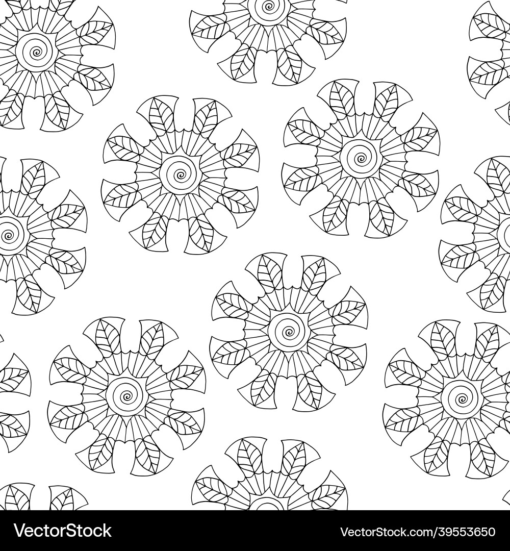 Seamless pattern with a hand-drawn abstract suns Seamless pattern with a hand-drawn abstract suns Vector Image