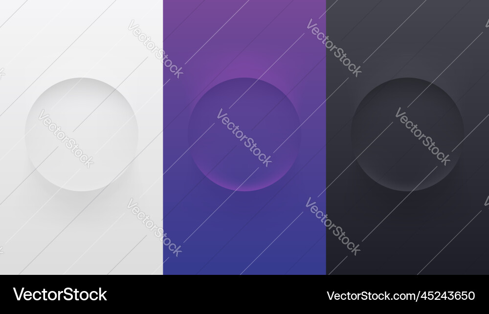 Set circle shapes in various color backdrops Set circle shapes in various color backdrops Vector Image