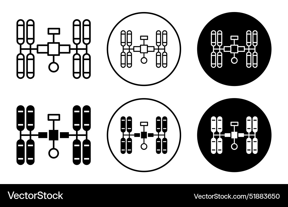 Space station icon Royalty Free Vector Image - VectorStock