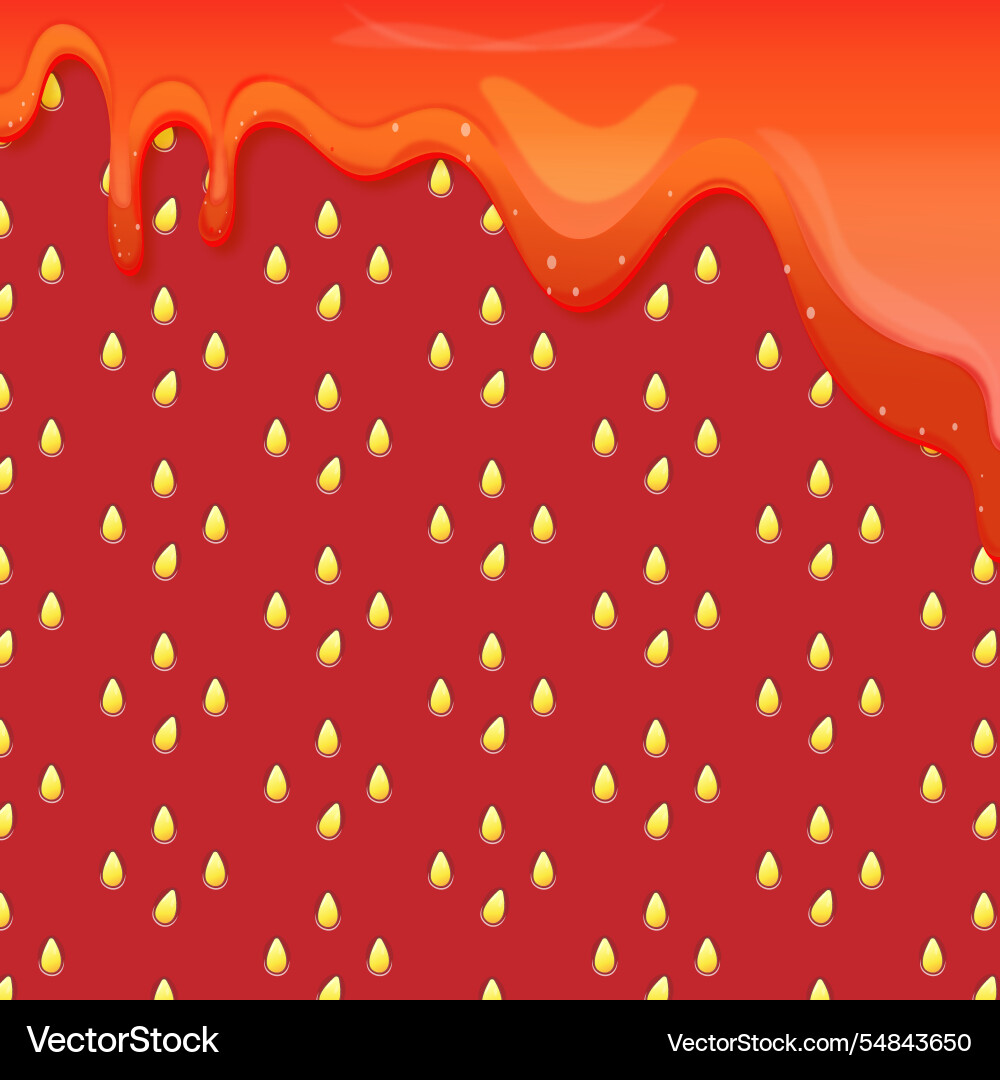 Strawberry pattern seamless realistic texture Vector Image