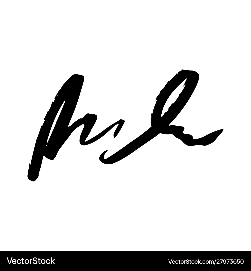 Unreadable handwriting font signature text Unreadable handwriting font signature text vector image