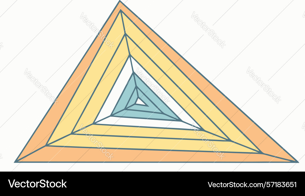 Abstract optical triangle design generative ai vector image