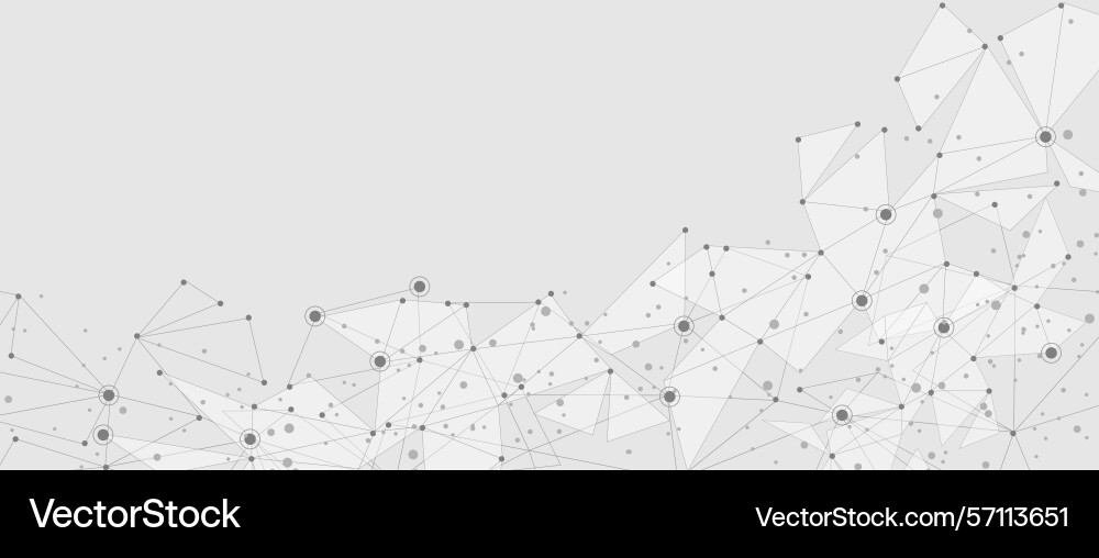 Abstract triangle mesh network connect technology Vector Image