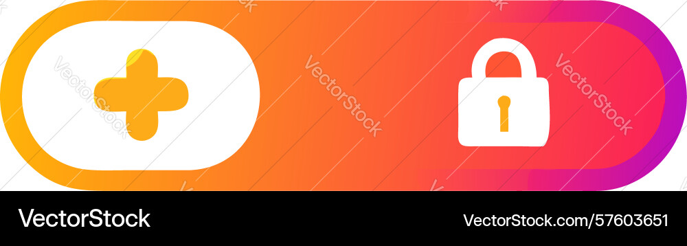 Add secure content plus lock icon design vector image